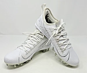 Nike Alpha Huarache 7 Pro Lacrosse White Metallic Silver Cleats Spikes Men 9.5 - Picture 1 of 15
