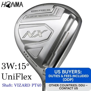 HONMA BERES NX 3-Star 3W 15° Fairway Wood RH UniFlex VIZARD PT40 w/Headcover - Picture 1 of 9
