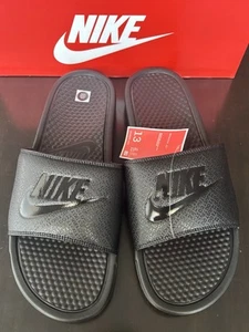 Size 13 - Nike Benassi JDI Triple Black Slides Sandals Men’s 343880-001 NEW - Picture 1 of 6