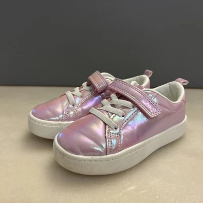 Zapatillas informales Carters metálicas rosa perla niñas pequeñas talla 8 sin cordones Foto 1 de 4
