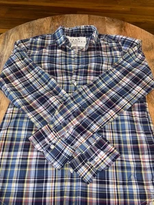 Frank & Eileen Women’s Medium Barry Plaid Shirt Long Sleeve Button Up Coastal - Picture 1 of 5