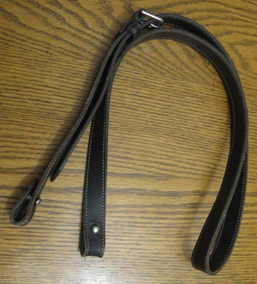 Vintage DOONEY & BOURKE ajustável couro marrom escuro 42"-46" CINTA DE REPOSIÇÃO - Imagem 1 de 4