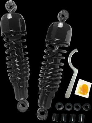 Par de amortiguadores traseros DS negro 11,5 pulgadas Harley Davidson Super Glide II 82-83 Foto 1 de 3