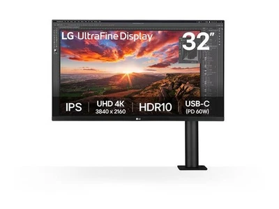 LG 32UN880K-B 32" MONITOR ULTRAFINE 4K ULTRA HD IPS LED HDR10 2160P 5MS HDMI - Image 1 of 4
