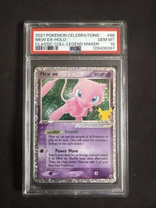 Pokemon Celebrations Classic Coll. 2021 Legend Maker #88 Mew ex Holo PSA 10 - Imagen 1 de 2