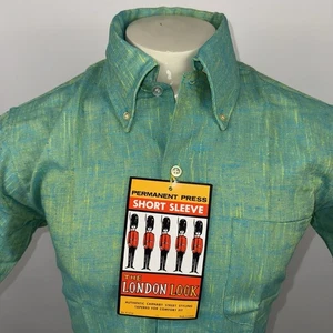 Camisa De Colección Años 60 70 Para Hombres Look Londres Nueva de Lote Antiguo MCM Mod Rockabilly Hecha en EE. UU. Mediana - Imagen 1 de 16