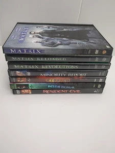 Action Sci-Fi Movie Lot (7 DVDs) Matrix Trilogy Riddick Resident Evil - Bild 1 von 1