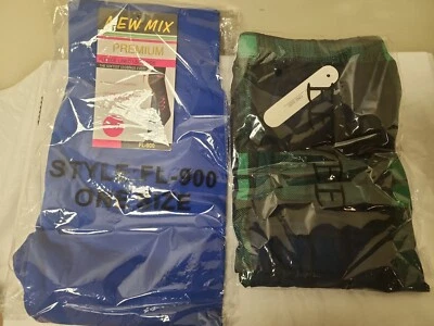 Juego de 2 leggings para talla 0-10 forrados de vellón azul y cuadros verdes azules Foto 1 de 4