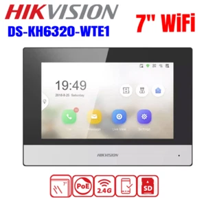 Hikvision DS-KH6320-WTE1 7'' Intercom WiFi IP-Based Video PoE IP Indoor Station - Picture 1 of 12
