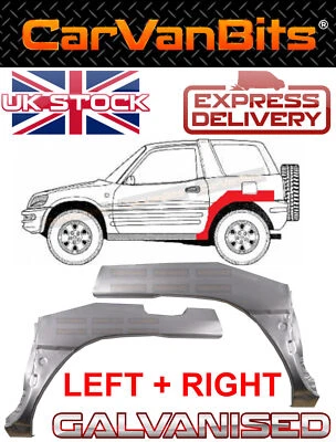 PARA TOYOTA RAV4 RAV-4 94-00 3 PUERTAS ARCO DE RUEDA TRASERA CUERPO PANEL ÓXIDO ALA  - Imagen 1 de 4