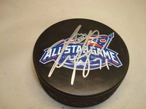 Disco de hockey Nick Foligno 2015 firmado All Star Game 1A autografiado - Imagen 1 de 2