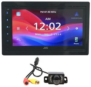 JVC KW-M695BW 6.8" Car Monitor Wired/Wireless Android/Carplay Receiver+Camera - Picture 1 of 12