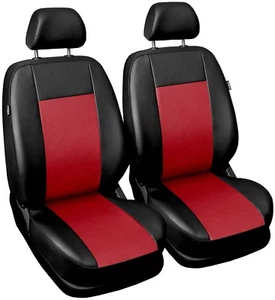 Fundas de asiento de cuero sintético para Vauxhall Astra G 1+1 negro/rojo - Imagen 1 de 7