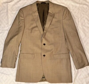 Hugo Boss Traje Chaqueta 42L Caqui Lana Diseñador Lujo Reda Abrigo Italiano - Imagen 1 de 8