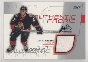 2001-02 SP Game Used Edition Authentic Fabric Marc Savard #AF-SV