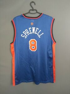 Latrell Sprewell New York Knicks Jersey Basketball LARGE Shirt Champion ig93