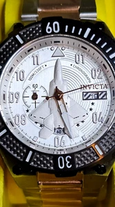 Invicta Aviator Quartz Multifunction White F-16 dial Watch NEW must see 39905 - Picture 1 of 5