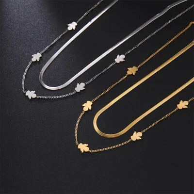 Collana a doppio catena in acciaio inox ANGELO ANGELETTO oro/argento donna - Immagine 1 di 2