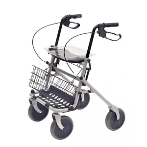 Deambulatore con seduta regolabile in altezza, rollator per uso interno/esterno - Foto 1 di 1