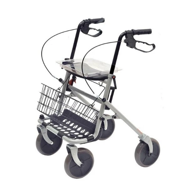 Deambulatore con seduta regolabile in altezza, rollator per uso interno/esterno - Immagine 1 di 1