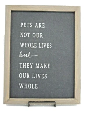 Pets Make our Lives Whole by Muddy Paws Faux Chalkboard Hang 10x13 in (BIN W281) - Image 1 of 4