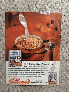 Vintage Kelloggs Frosted Flakes Ad 1959 Tony The Tiger - Imagen 1 de 1