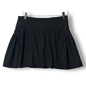 Athleta Backspin Skort Sz S Black Tennis Golf Athleisure Pleated Skirt Sport - Picture 1 of 7