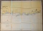1929 UNITED STATES COAST GUARD WEST INDIES AND SOUTH PUERTO RICO MAP 44X36 EX