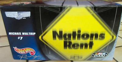 Nascar Michael Waltrip #7 Nazioni Noleggio 1:24 Scala Hot Wheels Crew's Scelta - Immagine 1 di 2