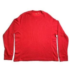 Camisa IZOD Adulto 2XLT Roja Tejida Gofre Térmica Cuello Redondo Bordado Logo Para Hombres - Imagen 1 de 7