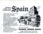 1961 Spain Travel & Tourism Parador Ciudad Rodrigo Print Ad Gift Idea (920)