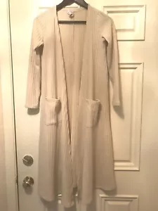 ❤️LulaRoe SARAH ~ CREMA SÓLIDA ~ XS Duster Cardigan ~ Unicornio❤️ Mayor Largo Acanalado - Imagen 1 de 3
