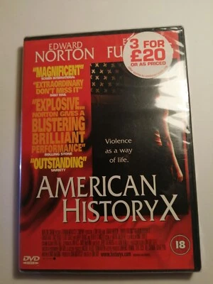 American History X DVD (18) 1999 Edward Norton, Kaye DIR New Fast P&P  - Image 1 of 4