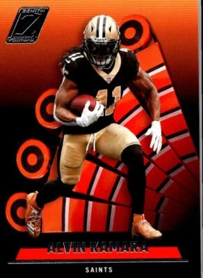 2022 Panini Zenith  Jersey Number Red Alvin Kamara New Orleans Saints - Image 1 of 2