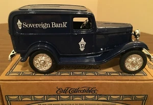 1932 Ford Panel Delivery ERTL Blue Die cast Metal Bank with Key New in Box - Picture 1 of 7