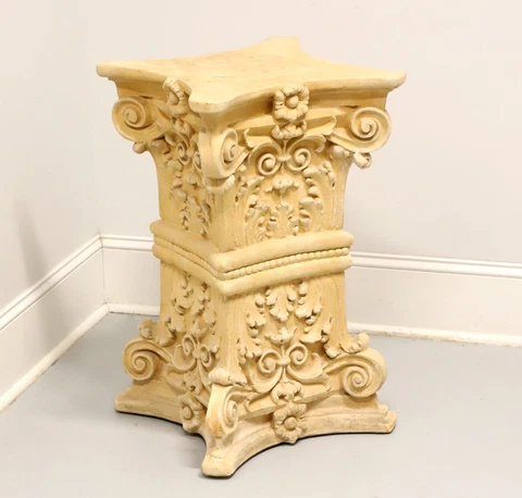 Mid 20th Century Plaster Neoclassical Ornate Pedestal Dining Table Base Cover