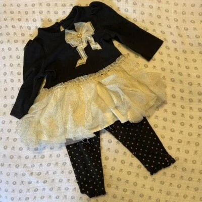 Conjunto Nannette Baby negro y dorado Foto 1 de 4