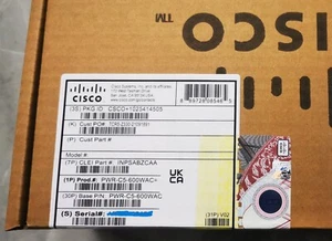 Brand New Cisco PWR-C5-600WAC 600W AC Config 5 Power Supply - Afbeelding 1 van 3