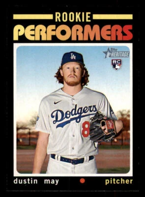 2020 Topps Heritage High Number Rookie Performers #RP9 Dustin May - Image 1 of 2