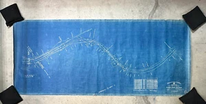VTG PRR PENNSYLVANIA RAILROAD BLUEPRINTS FOR RIGHT AWAY AND TRACK MAP 56" X 24" - Picture 1 of 8