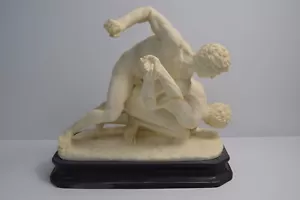 Escultura masculina desnuda de colección luchadores greco-romanos interés gay Italia A Santini - Imagen 1 de 22