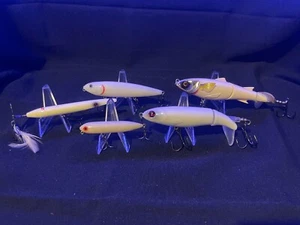Bone & White, Walking & Plopping Topwater Lot! 5 Nearly New Lures! Heddon, River - Picture 1 of 9
