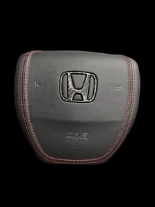Honda Accord 2013 2017 Black leather Red stitch Steering Wheel Cover 9th gen - Foto 1 di 2
