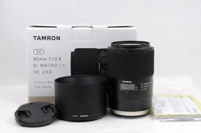 [Near Mint] TAMRON SP 90mm F/2.8 Di MACRO 1:1 VC USD Lens Canon From Japan - Image 1 of 4