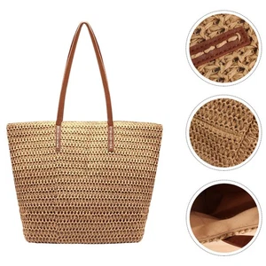 Bolso de Paja Bolso de Hombro para Mujer Vacaciones Miss Playa Bolsos de Mano Verano - Imagen 1 de 12