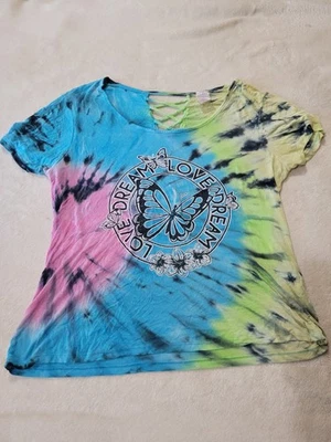 Camiseta No Boundaries Tie Dye Dream Love Butterfly XL (15-17) Foto 1 de 4