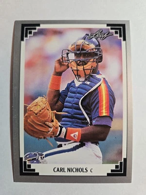 1991 Leaf Carl Nichols Houston Astros #217 lc2 - Image 1 of 2