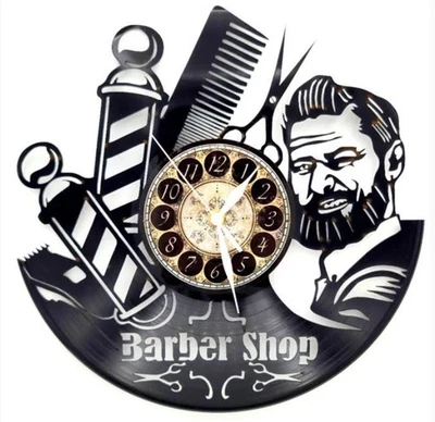 Barber | Vinyl Record Clock | Wall Art | Unique gift | FREE SHIPPING - Image 1 of 3