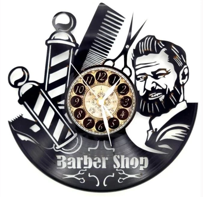 Barber | Vinyl Record Clock | Wall Art | Unique gift | FREE SHIPPING - Image 1 of 3