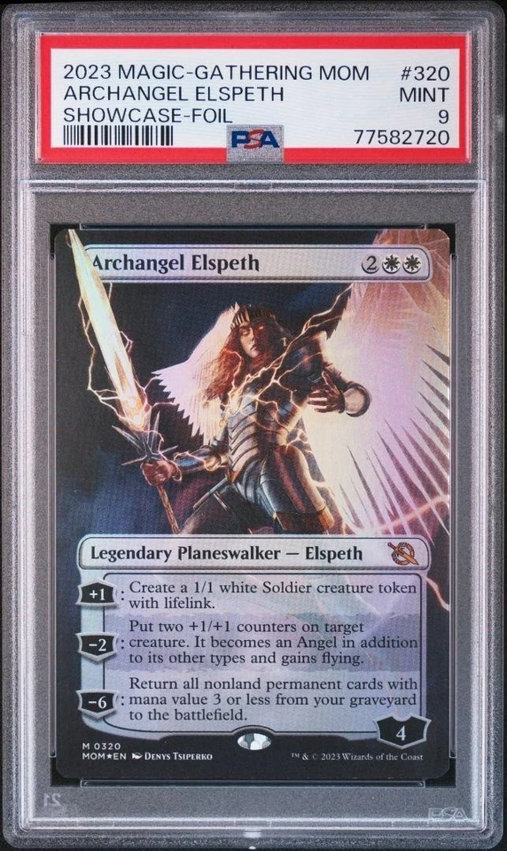 MTG Archangel Elspeth PSA 9 Foil Borderless MOM 2023 Planeswalker EDH Rare - Image 1 of 4
